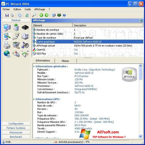 ภาพหน้าจอ PC Wizard สำหรับ Windows 7