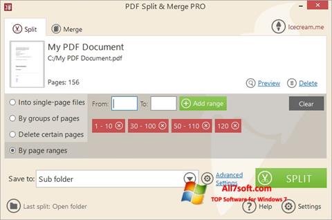 ภาพหน้าจอ PDF Split and Merge สำหรับ Windows 7