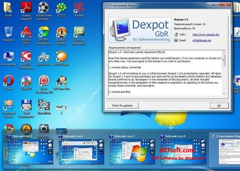 ภาพหน้าจอ Dexpot สำหรับ Windows 7