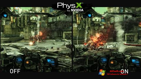 ภาพหน้าจอ NVIDIA PhysX สำหรับ Windows 7