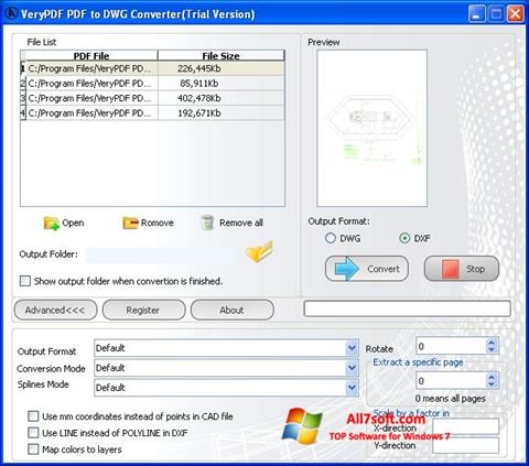 ภาพหน้าจอ PDF to DWG Converter สำหรับ Windows 7