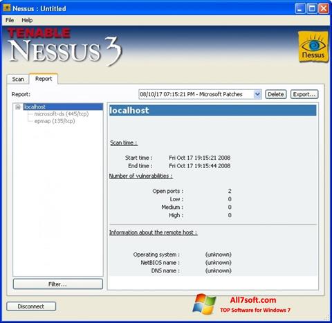 ภาพหน้าจอ Nessus สำหรับ Windows 7