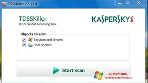 ภาพหน้าจอ Kaspersky TDSSKiller สำหรับ Windows 7