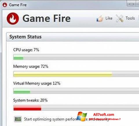 ภาพหน้าจอ Game Fire สำหรับ Windows 7