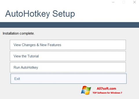 ภาพหน้าจอ AutoHotkey สำหรับ Windows 7