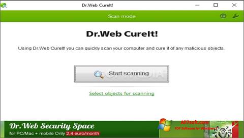 ภาพหน้าจอ Dr.Web CureIt สำหรับ Windows 7