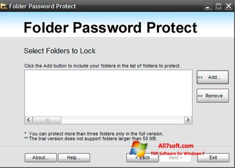 ภาพหน้าจอ Password Protect USB สำหรับ Windows 7