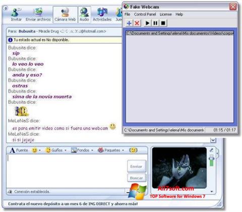 ภาพหน้าจอ Fake Webcam สำหรับ Windows 7