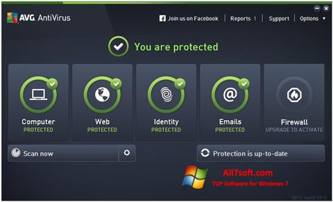 ภาพหน้าจอ AVG AntiVirus Pro สำหรับ Windows 7