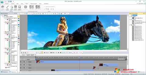 ภาพหน้าจอ VSDC Free Video Editor สำหรับ Windows 7